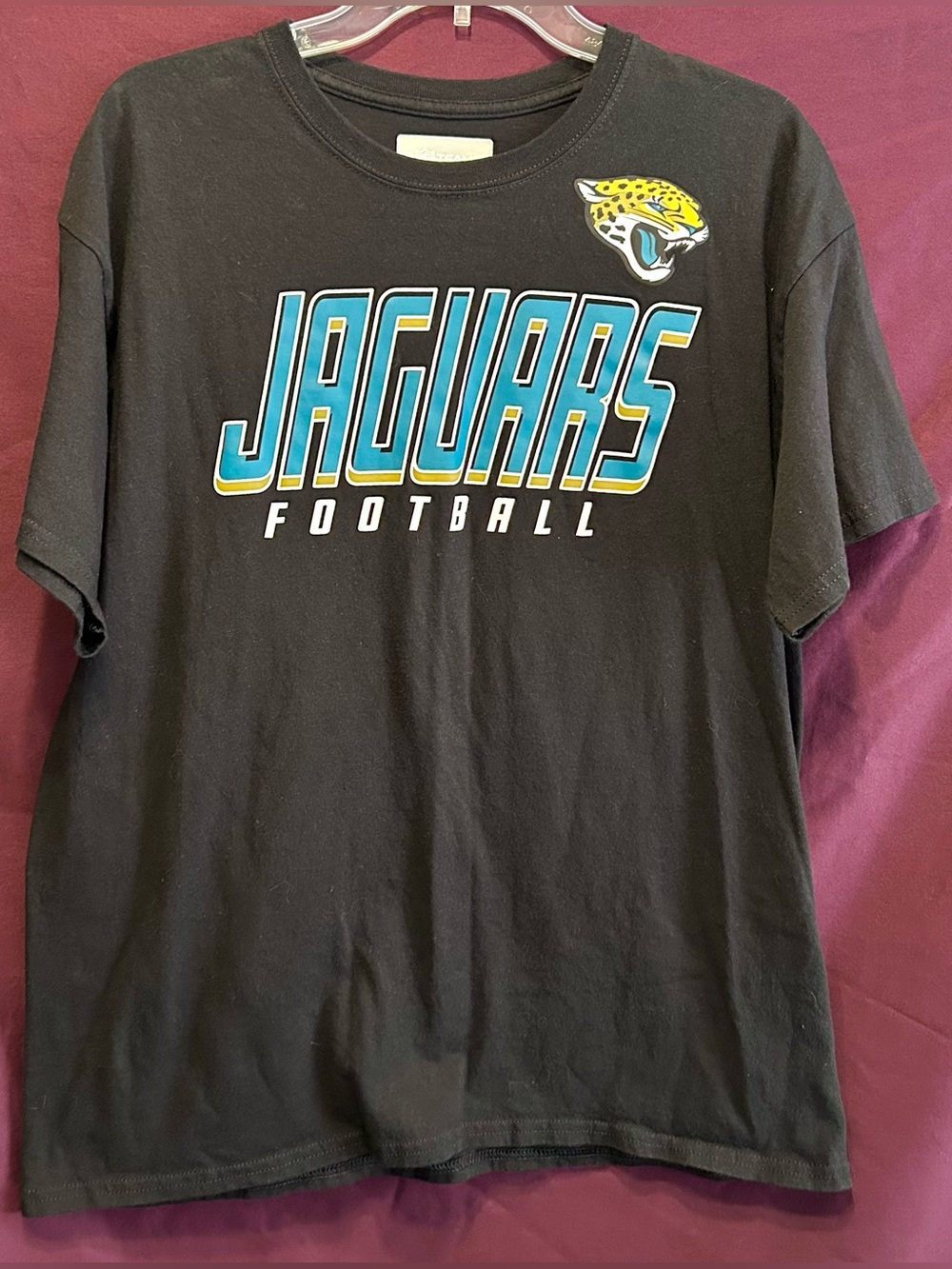 NFL Black Jacksonville Jaguars Graphic Tee with Teal and Gold Accents
